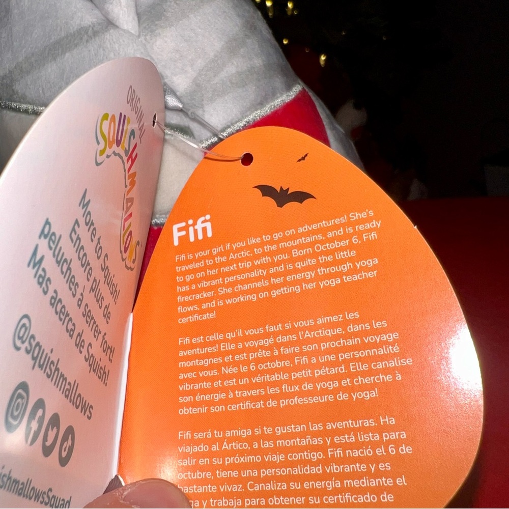 NWT ๐ฅ 10" Fifi Halloween Treat Pail Squishmallow - Picture 4 of 8